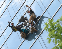 Filming the Bandaloop Dancers